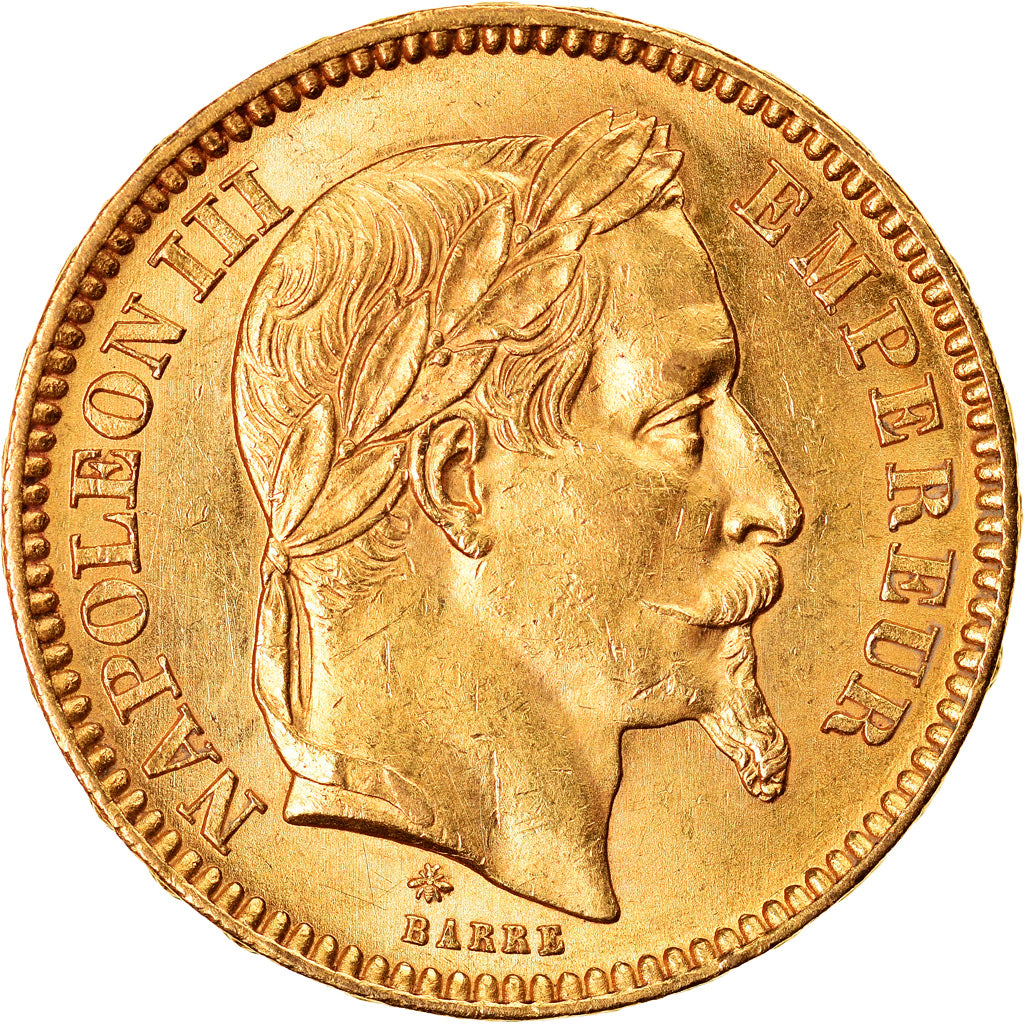 Munten, Frankrijk, Napoleon III, 20 Francs, 1861, Paris, PR, Goud, KM:801.1