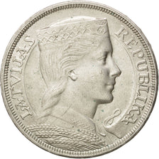 LATVIA, 5 Lati, 1931, KM #9, AU(55-58), Silver, 37, 24.93