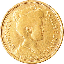Coin, Netherlands, Wilhelmina I, 5 Gulden, 1912, VF(20-25), Gold, KM:151