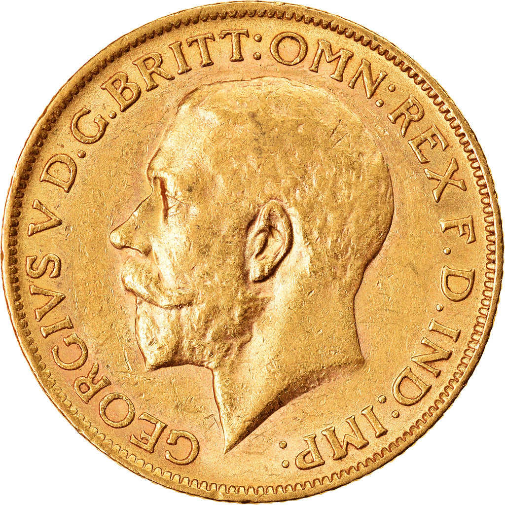 Moneta, Sudafrica, George V, Sovereign, 1928, Pretoria, BB+, Oro, KM:21