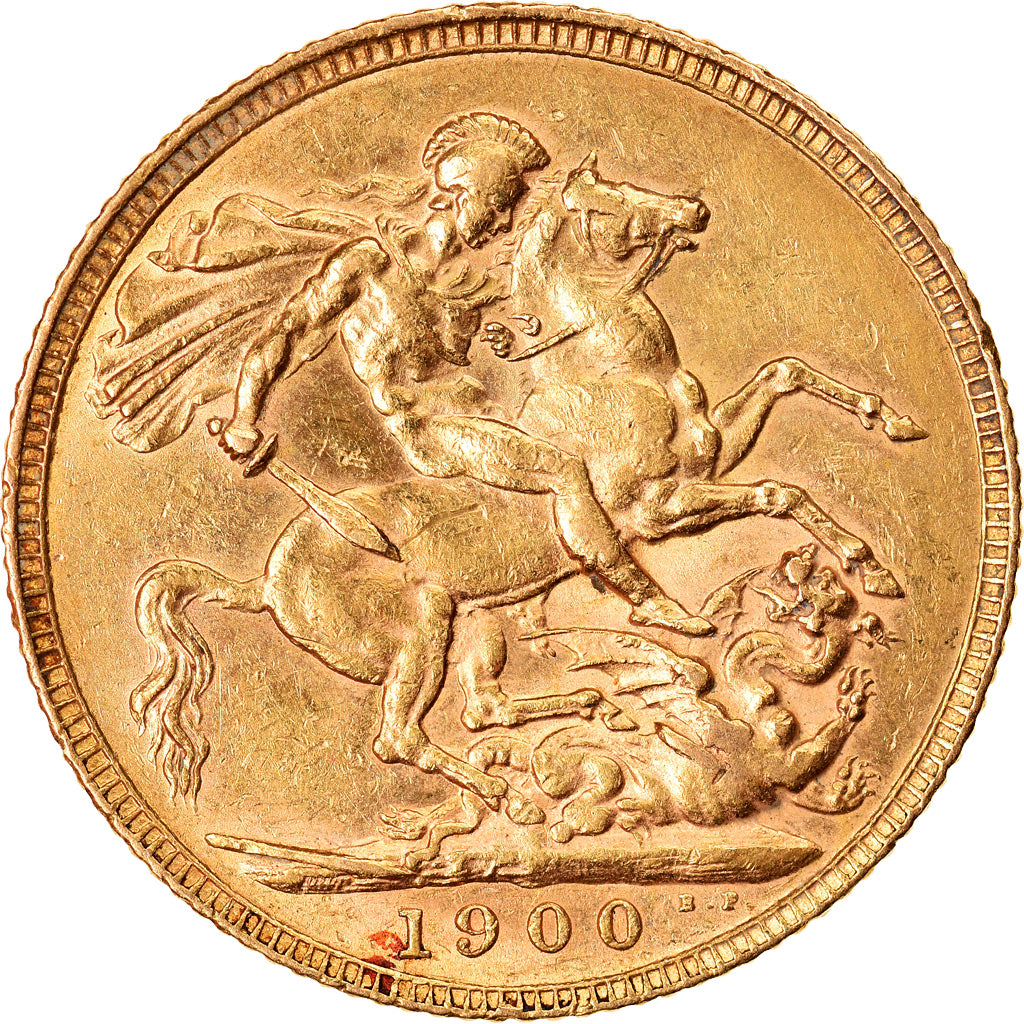 Coin, Great Britain, Victoria, Sovereign, 1900, London, EF(40-45), Gold, KM:785