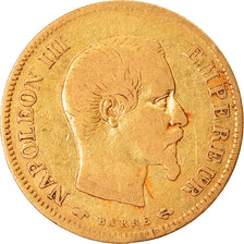 Moneta, Francja, Napoleon III, 10 Francs, 1856, Paris, VF(20-25), Złoto