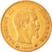 Moneda, Francia, Napoleon III, 10 Francs, 1860, Paris, BC+, Oro, KM:784.3