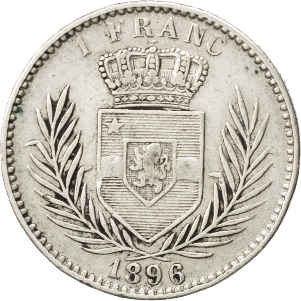 CONGO FREE STATE, Franc, 1896, KM #6, VF(30-35), Silver, 23, 4.92