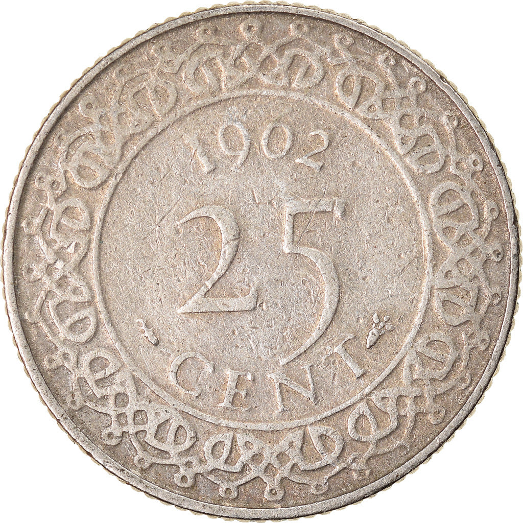 Moeda, Suriname, 25 Cents, 1962, EF(40-45), Cobre-níquel, KM:14