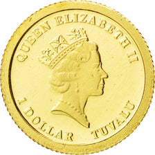 TUVALU, Dollar, 2010, CIT, KM #114, MS(65-70), Gold, 11, 0.50