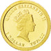 TUVALU, Dollar, 2010, CIT, KM #114, MS(65-70), Gold, 11, 0.50