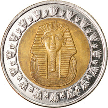 Moneta, Egitto, Pound, 2008, Cairo, BB+, Bi-metallico, KM:940a