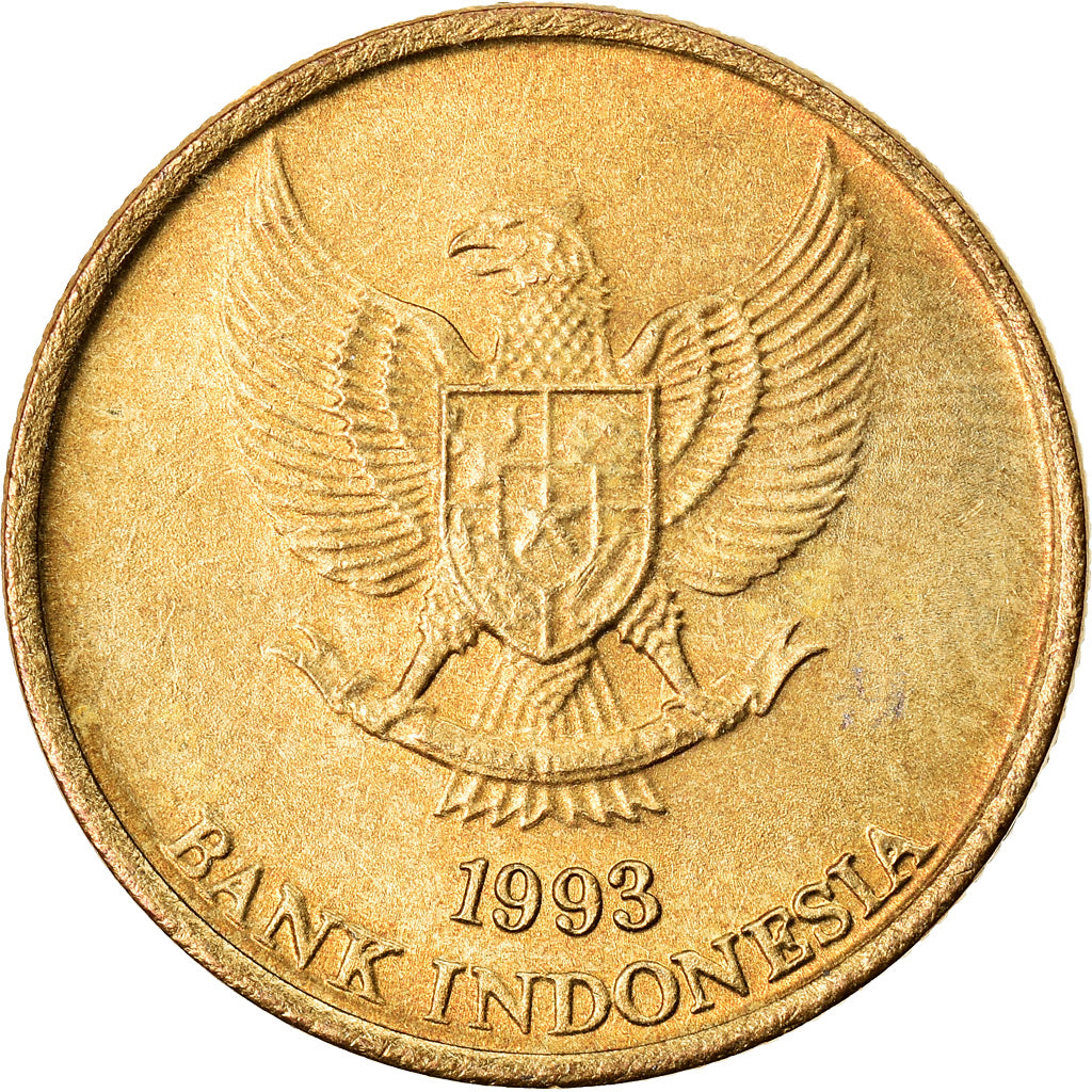 Moneta, Indonesia, 50 Rupiah, 1993, AU(55-58), Aluminium-Brąz, KM:52