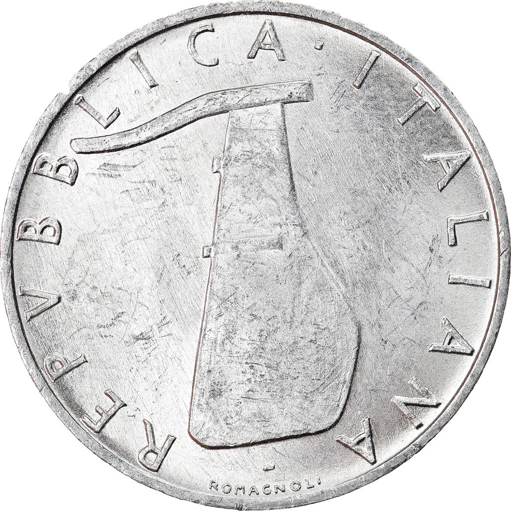 Moeda, Itália, 5 Lire, 1955, Rome, MS(60-62), Alumínio, KM:92