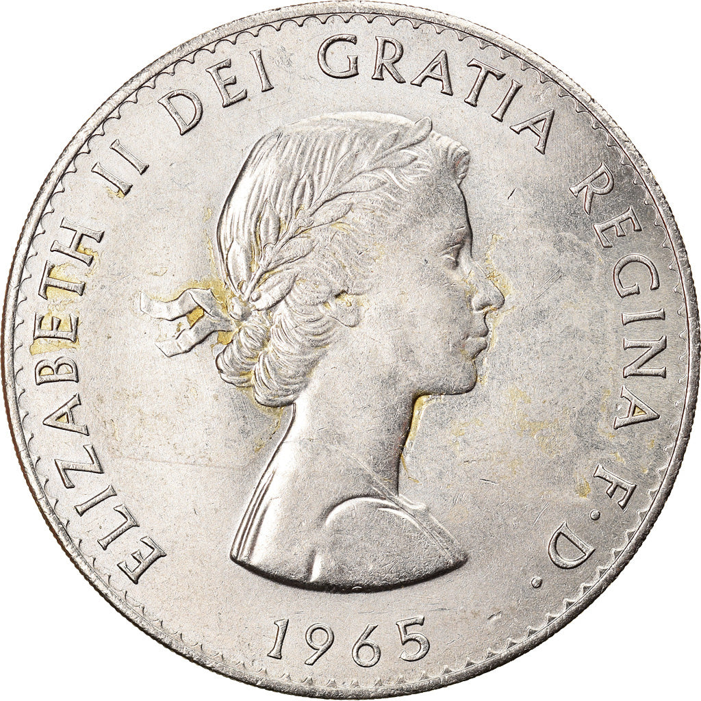 Coin, Great Britain, Elizabeth II, Crown, 1965, AU(50-53), Copper-nickel, KM:910