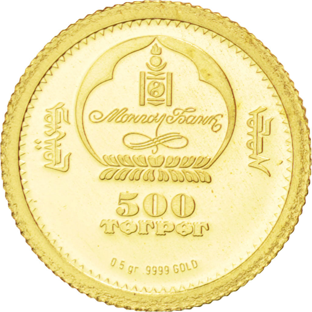 Mongolie, 500 Tugrik Or 2008, KM 279