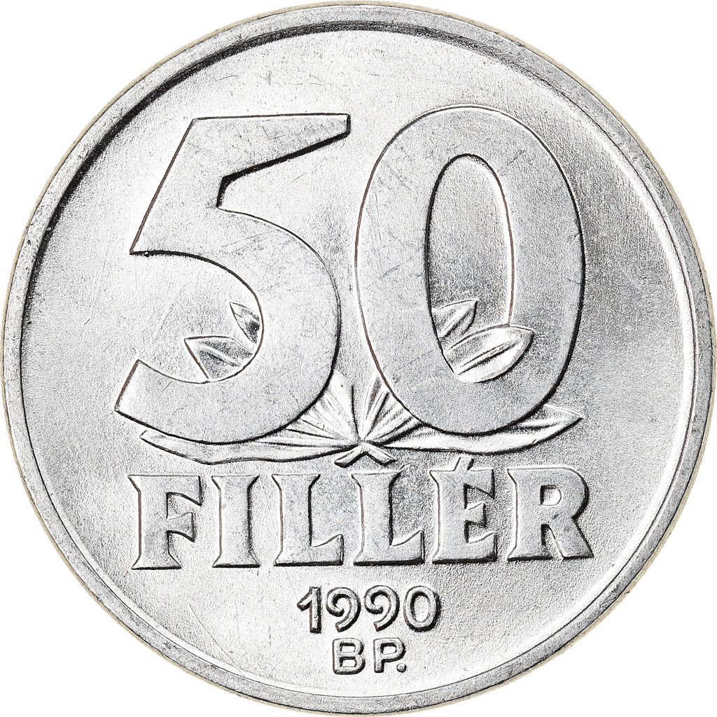 Moneta, Ungheria, 50 Fillér, 1990, Budapest, SPL, Alluminio, KM:677