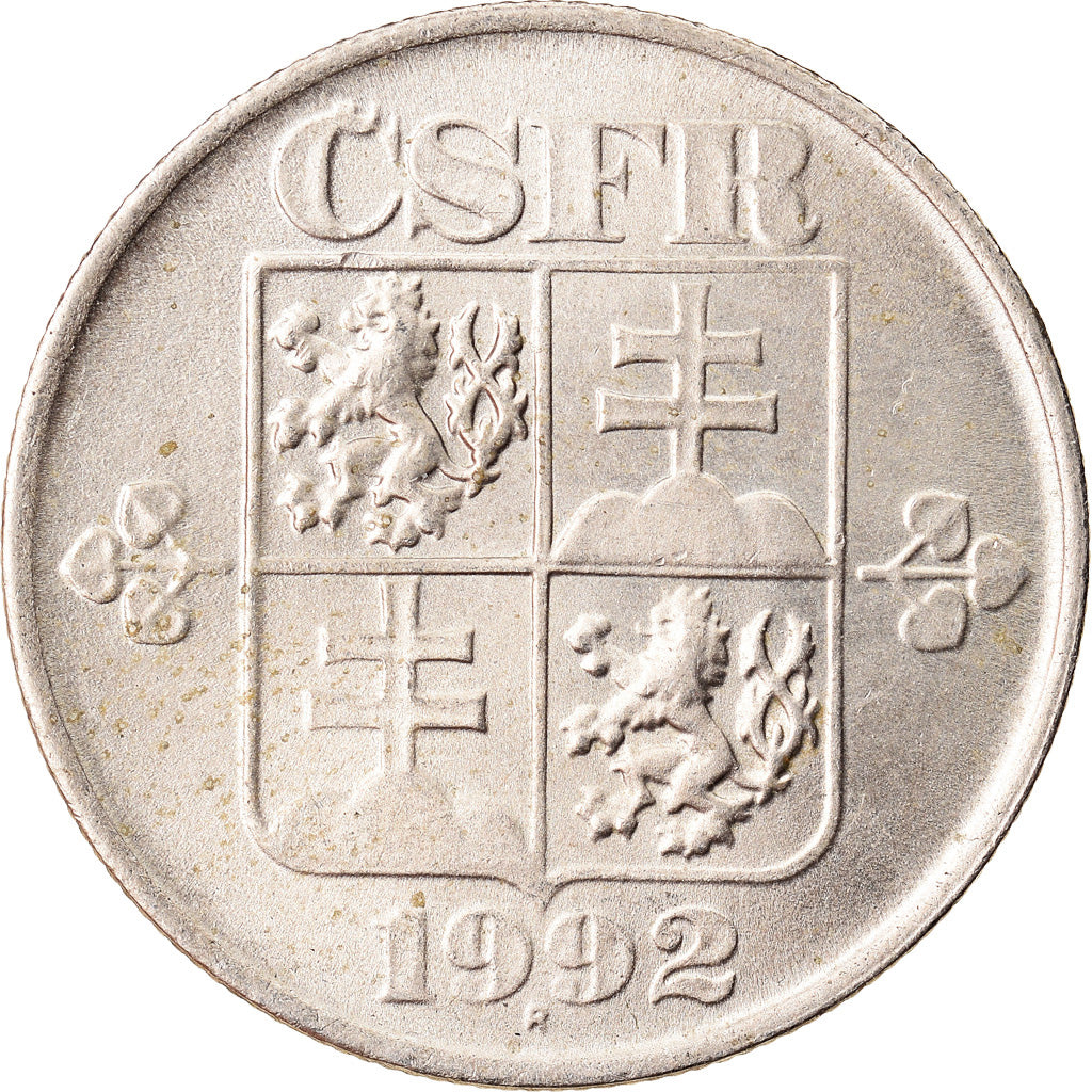 Münze, Tschechoslowakei, 50 Haleru, 1992, VZ, Copper-nickel, KM:144