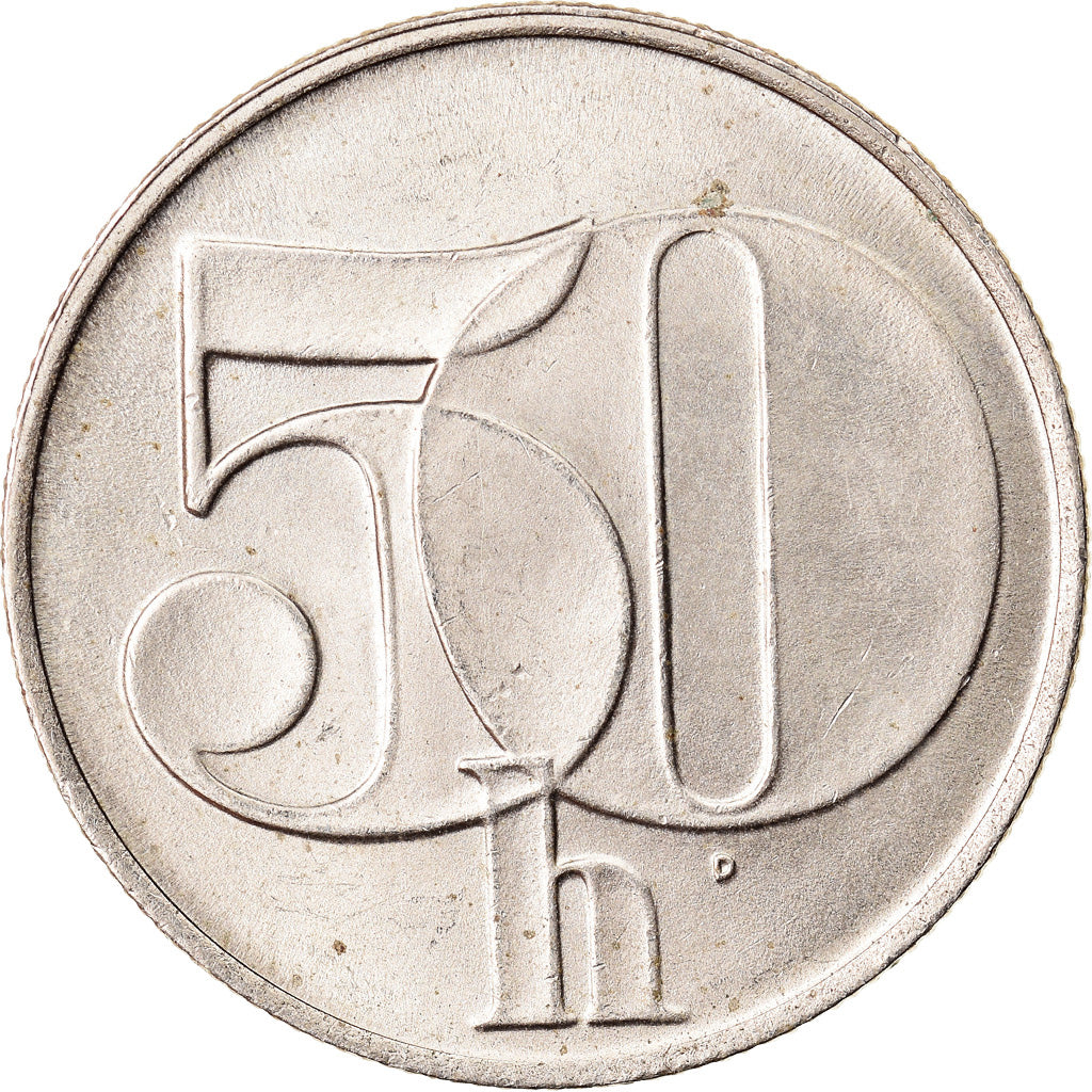 Münze, Tschechoslowakei, 50 Haleru, 1992, VZ, Copper-nickel, KM:144