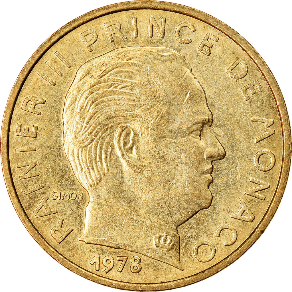 Münze, Monaco, Rainier III, 10 Centimes, 1986, SS+, Aluminum-Bronze, KM:142