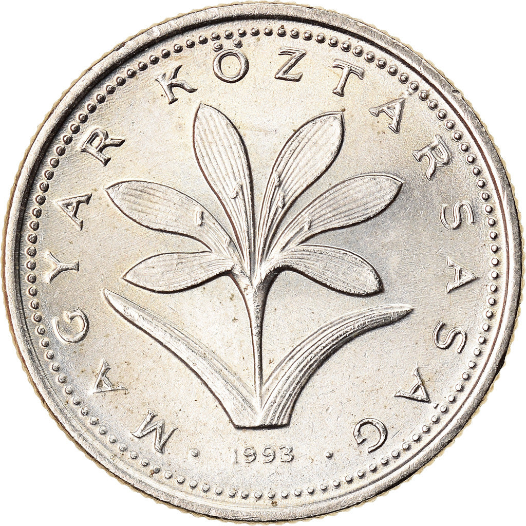 Coin, Hungary, 2 Forint, 1993, MS(63), Copper-nickel, KM:693