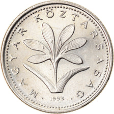 Coin, Hungary, 2 Forint, 1993, MS(63), Copper-nickel, KM:693