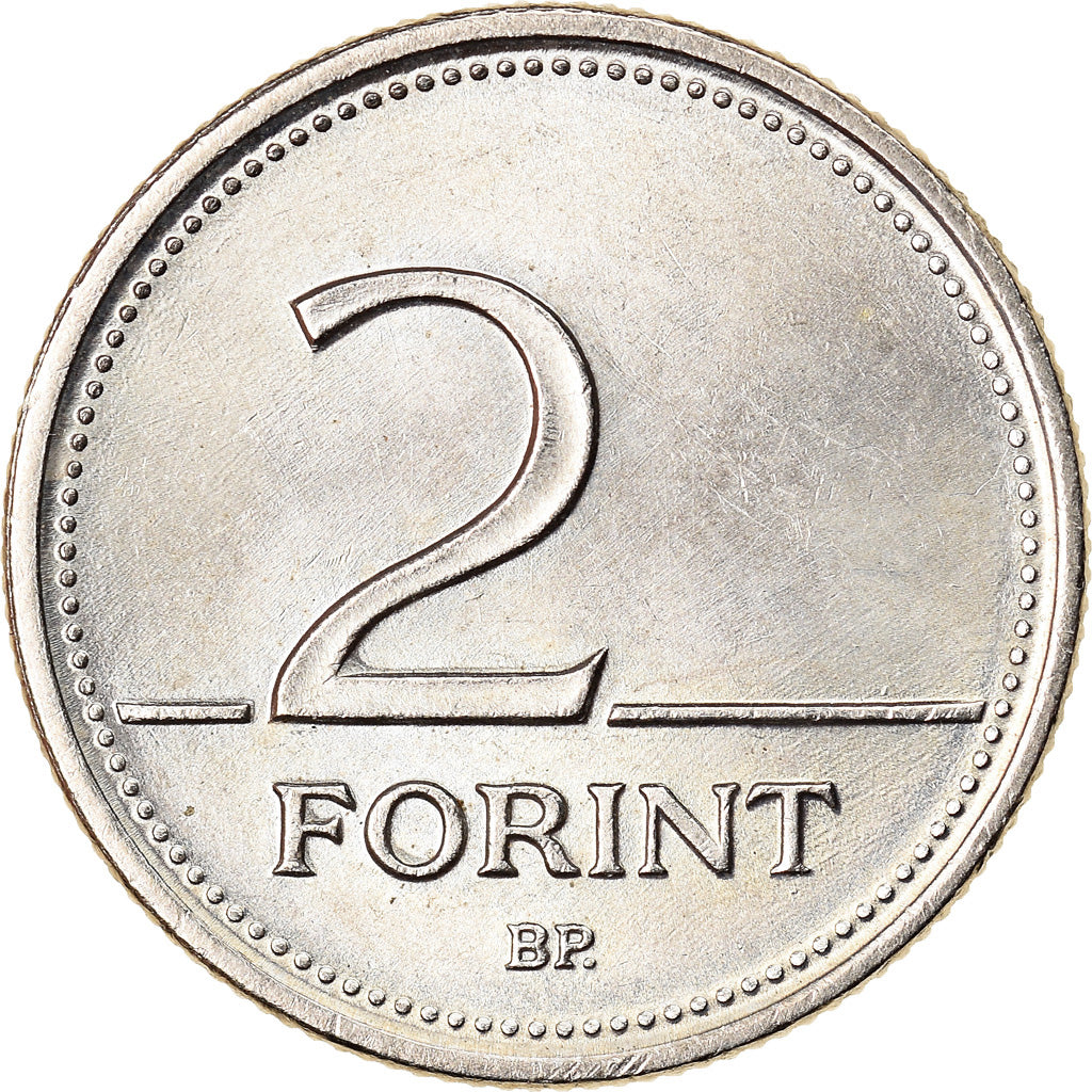 Coin, Hungary, 2 Forint, 1993, MS(63), Copper-nickel, KM:693