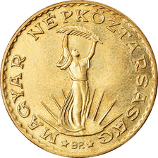 Coin, Hungary, 10 Forint, 1989, AU(55-58), Aluminum-Bronze, KM:636