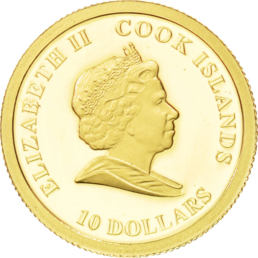 Moneta, Isole Cook, Elizabeth II, 10 Dollars, 2009, FDC, Oro, KM:1332