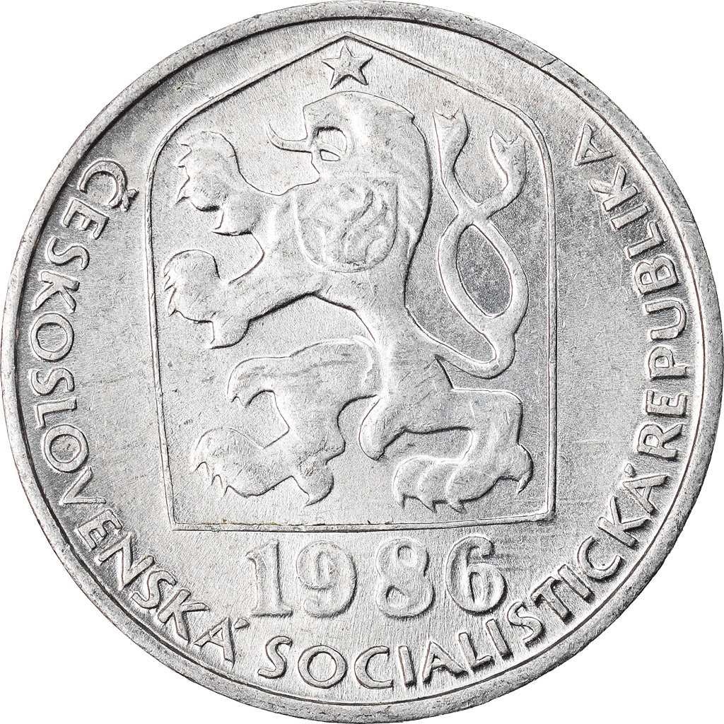 Münze, Tschechoslowakei, 10 Haleru, 1986, VZ+, Aluminium, KM:80