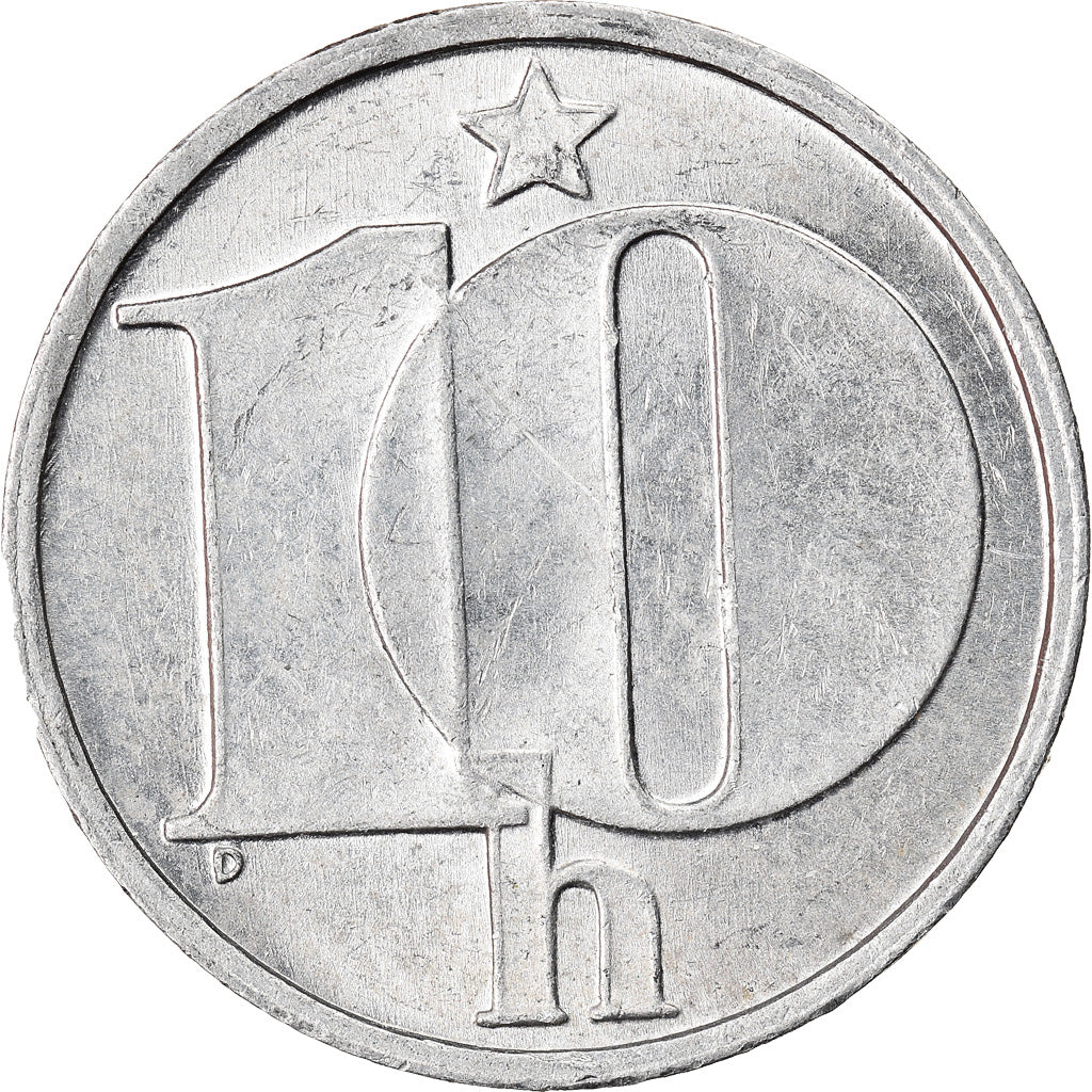 Münze, Tschechoslowakei, 10 Haleru, 1986, VZ+, Aluminium, KM:80