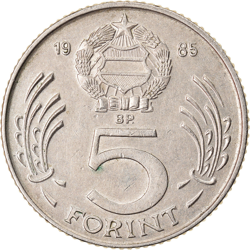 Moneta, Ungheria, 5 Forint, 1985, BB+, Rame-nichel, KM:635