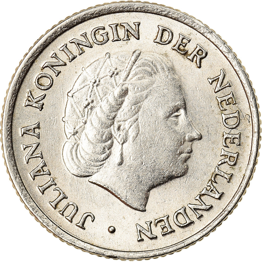 Moneda, Países Bajos, Juliana, 10 Cents, 1960, EBC, Níquel, KM:182