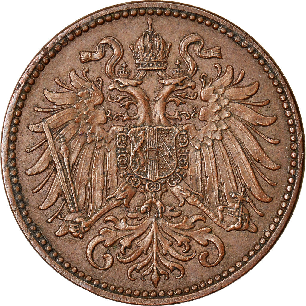 Moneta, Austria, Franz Joseph I, 2 Heller, 1897, BB+, Bronzo, KM:2801