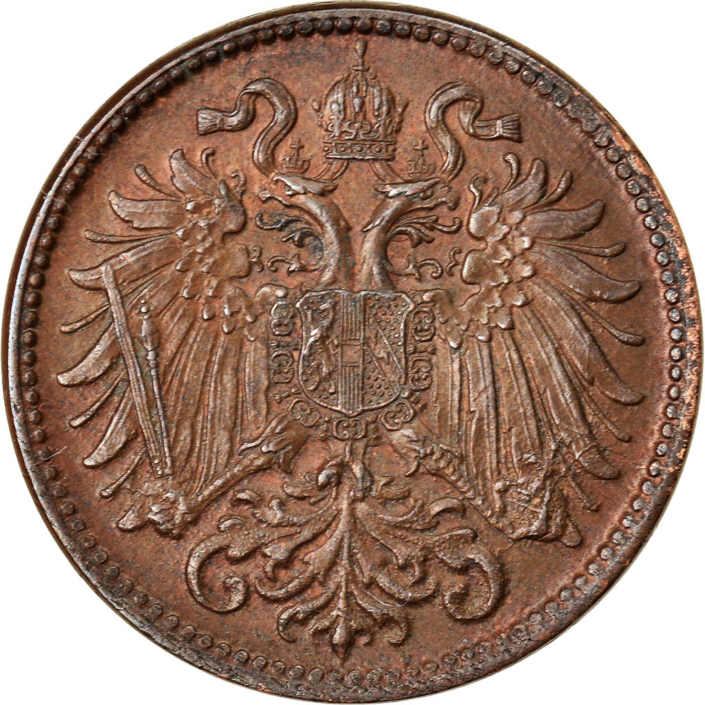 Münze, Österreich, Franz Joseph I, 2 Heller, 1897, VZ, Bronze, KM:2801