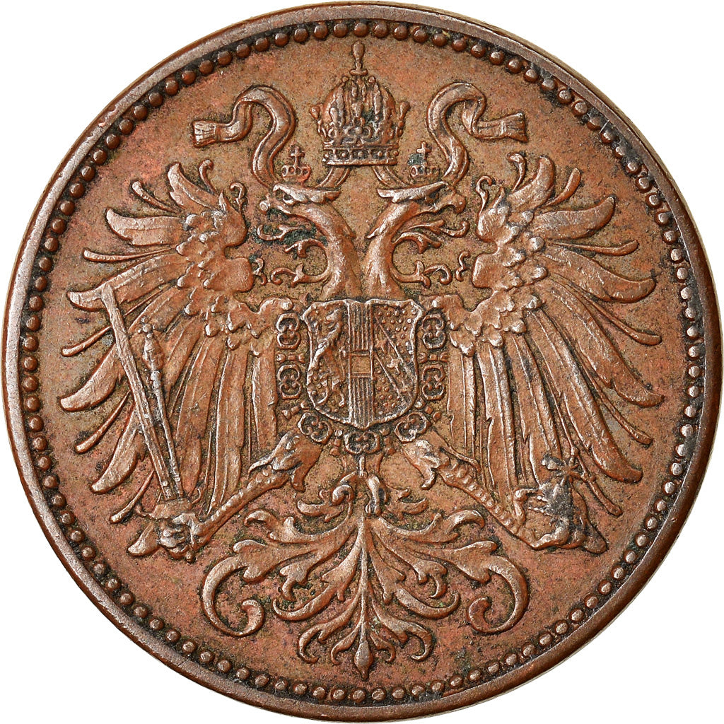 Moneta, Austria, Franz Joseph I, 2 Heller, 1908, BB+, Bronzo, KM:2801