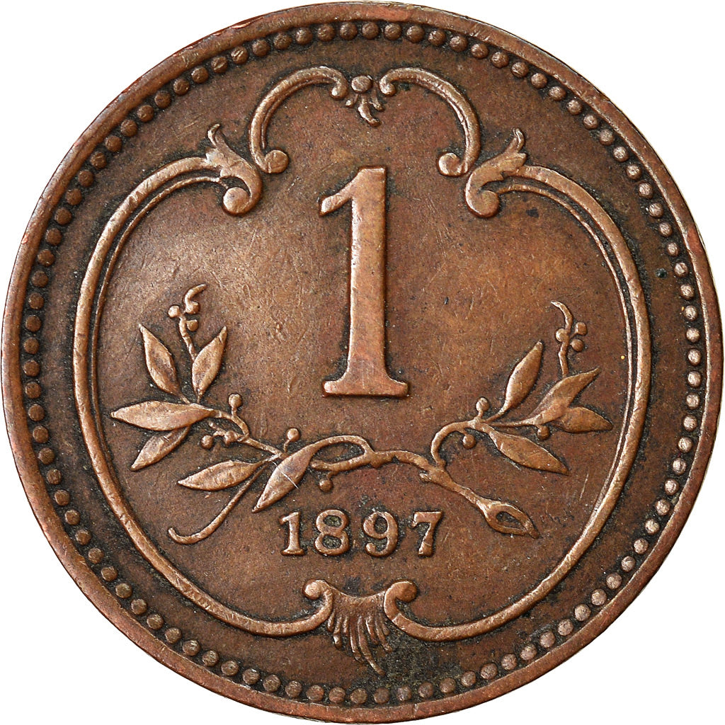 Moneta, Austria, Franz Joseph I, Heller, 1897, BB, Bronzo, KM:2800