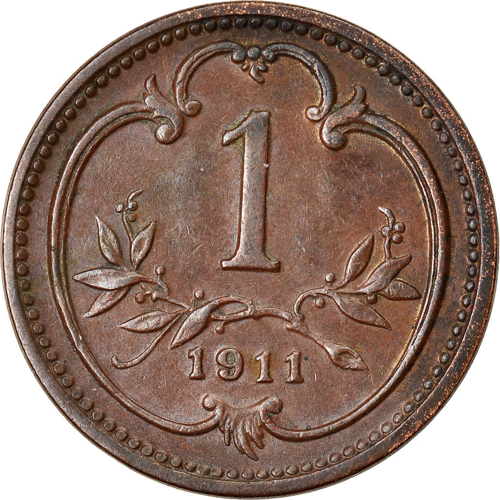 Monnaie, Autriche, Franz Joseph I, Heller, 1911, TTB, Bronze, KM:2800
