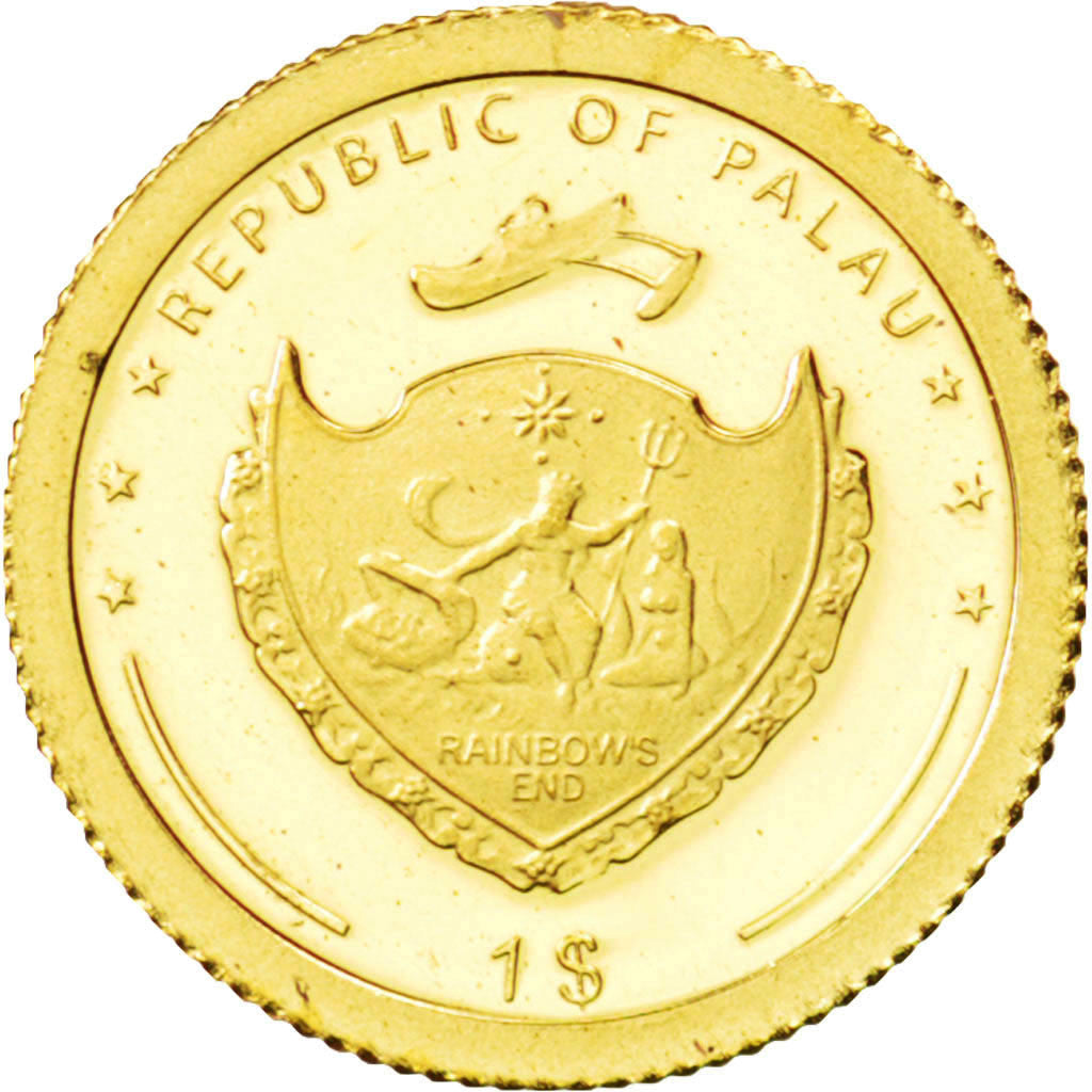 Palau, 1 Dollar, 2007, KM #New, MS(65-70), Gold, 0.50