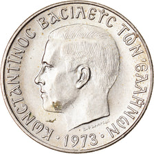 Coin, Greece, Constantine II, 2 Drachmai, 1973, AU(50-53), Copper-nickel, KM:99