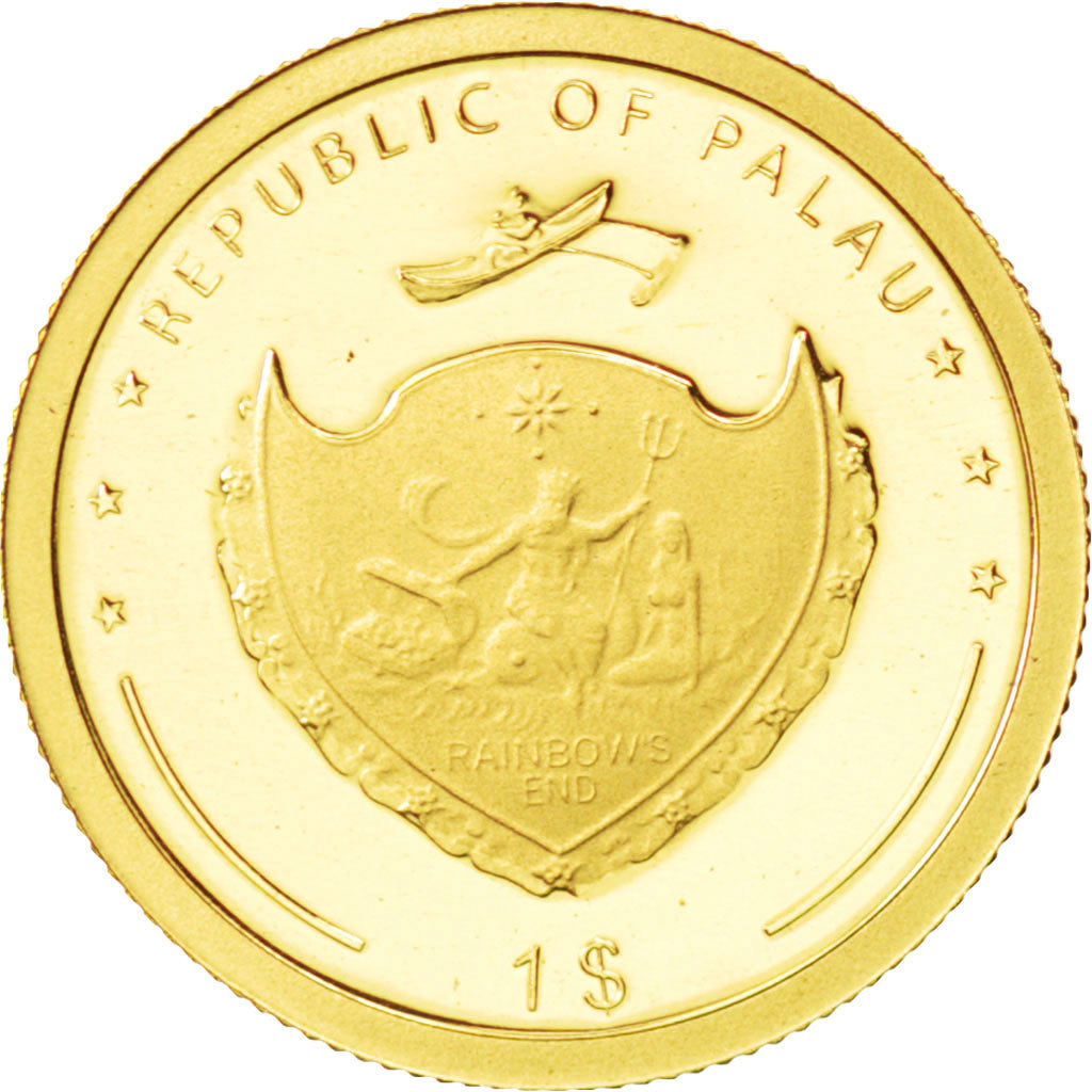 Coin, Palau, Dollar, 2009, MS(65-70), Gold, KM:241