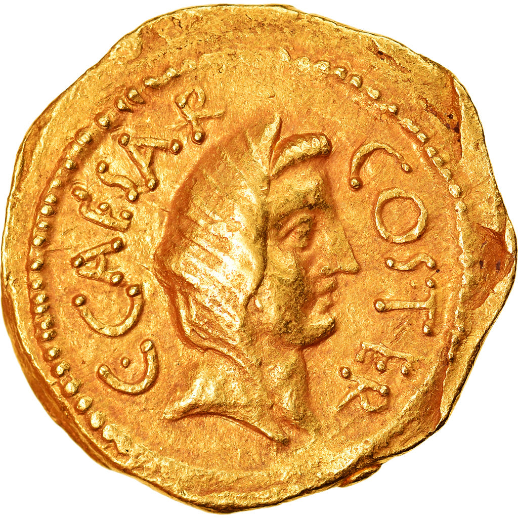 Munten, Julius Caesar, Aureus, 46 BC, Rome, PR, Goud, Crawford:466/1, Calicó