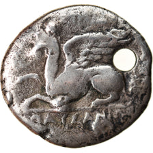Moneta, Thrace, Abdera, Drachm, 346/5-336 BC, Holed, MB, Argento