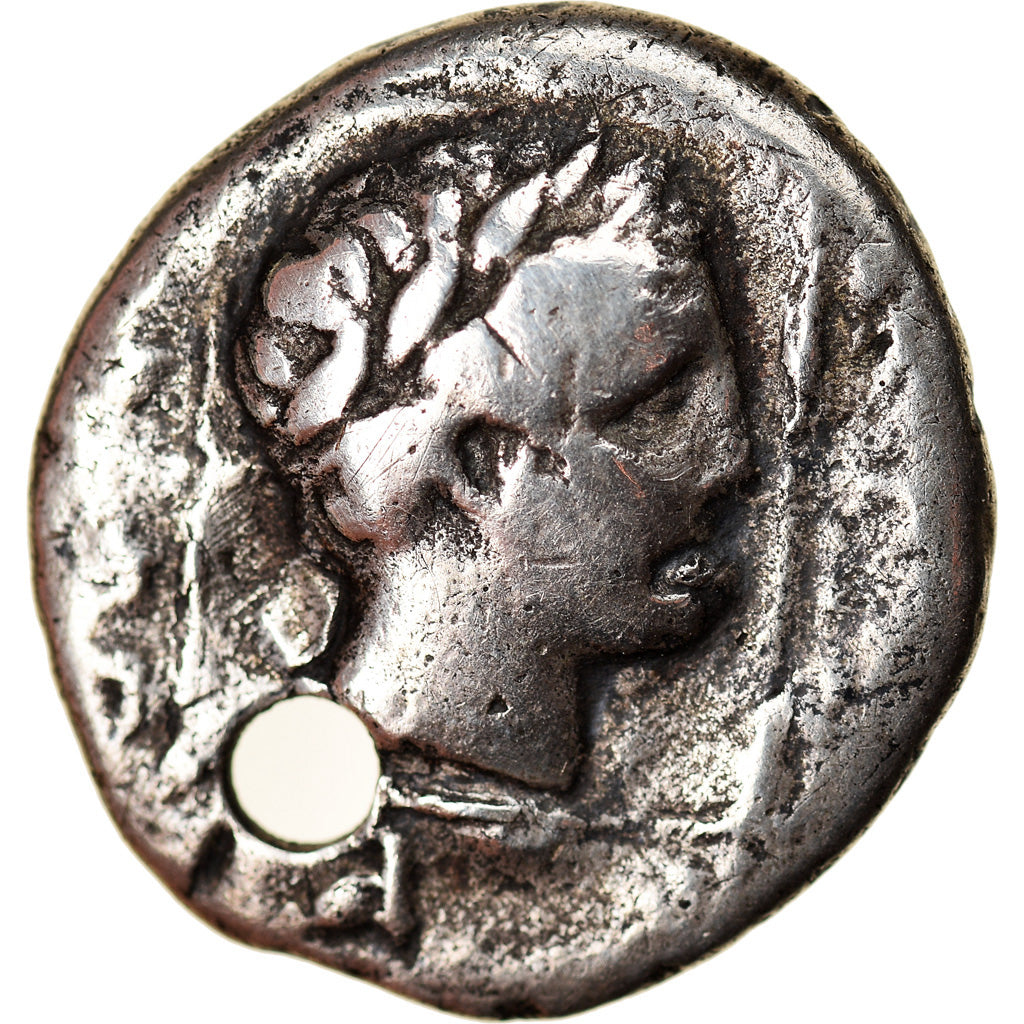Moneta, Thrace, Abdera, Drachm, 346/5-336 BC, Holed, MB, Argento
