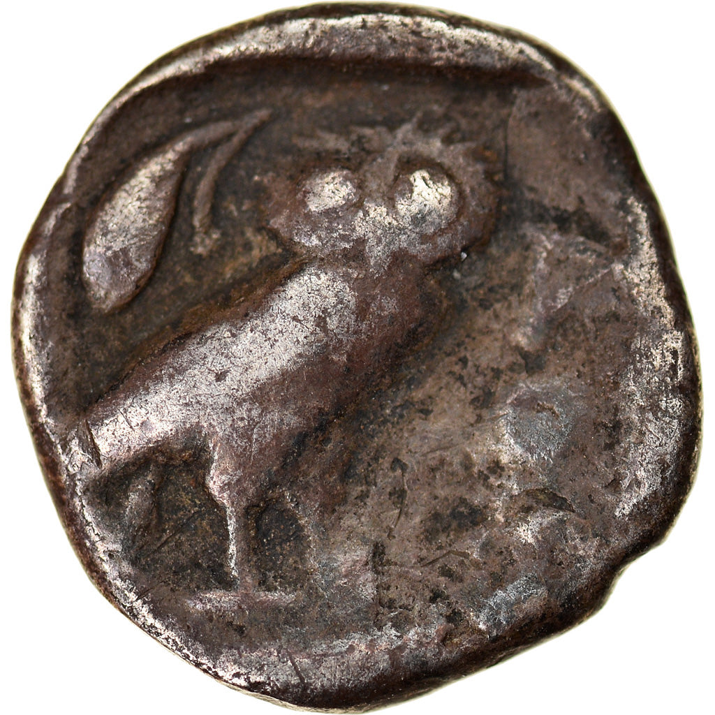 Moneda, Attica, Athens, Obol, 454-404 BC, BC+, Plata, HGC:4-1665