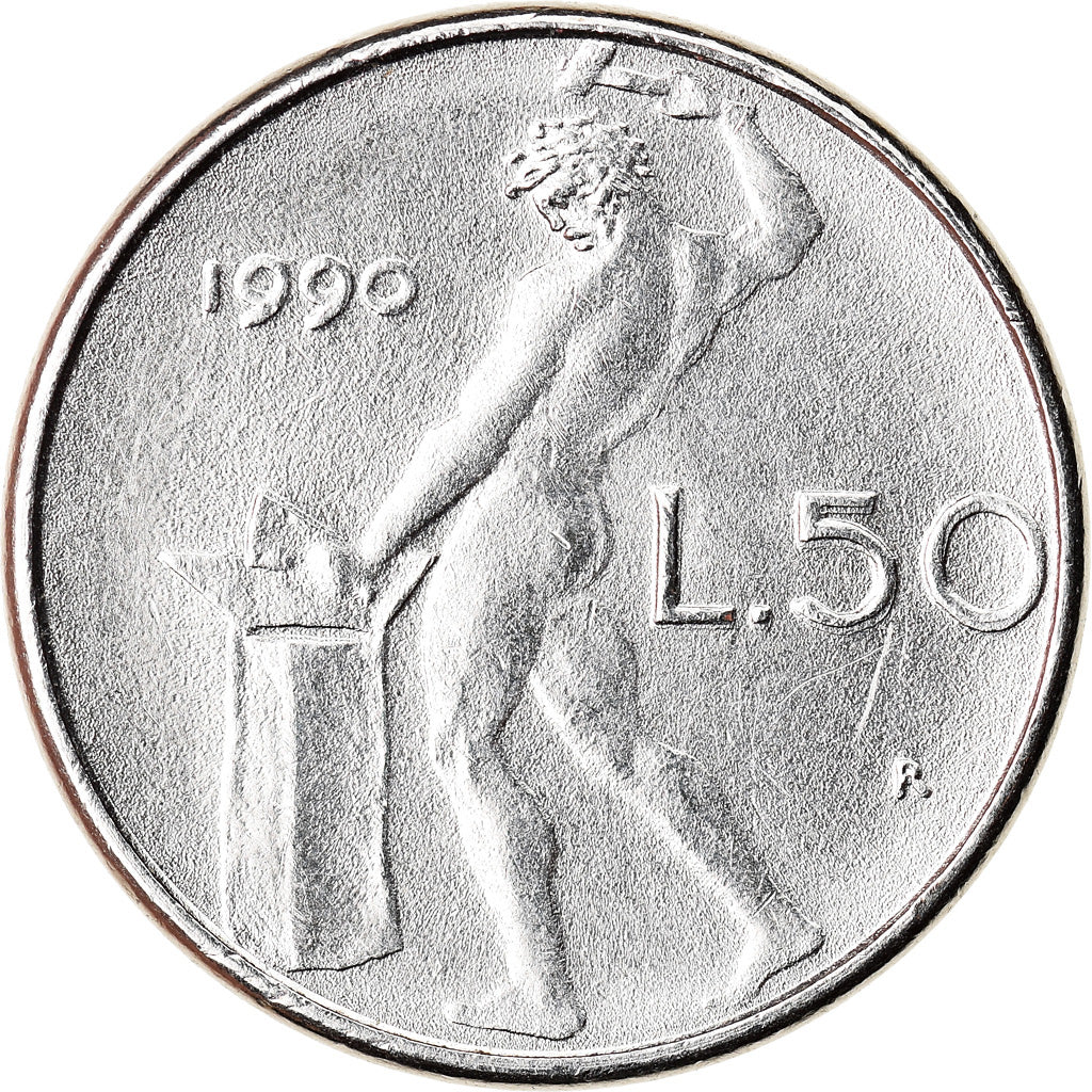 Monnaie, Italie, 50 Lire, 1990, Rome, SPL, Stainless Steel, KM:95.2