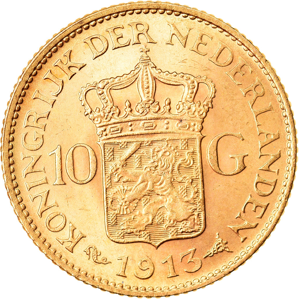 Monnaie, Pays-Bas, Wilhelmina I, 10 Gulden, 1913, SPL, Or, KM:149
