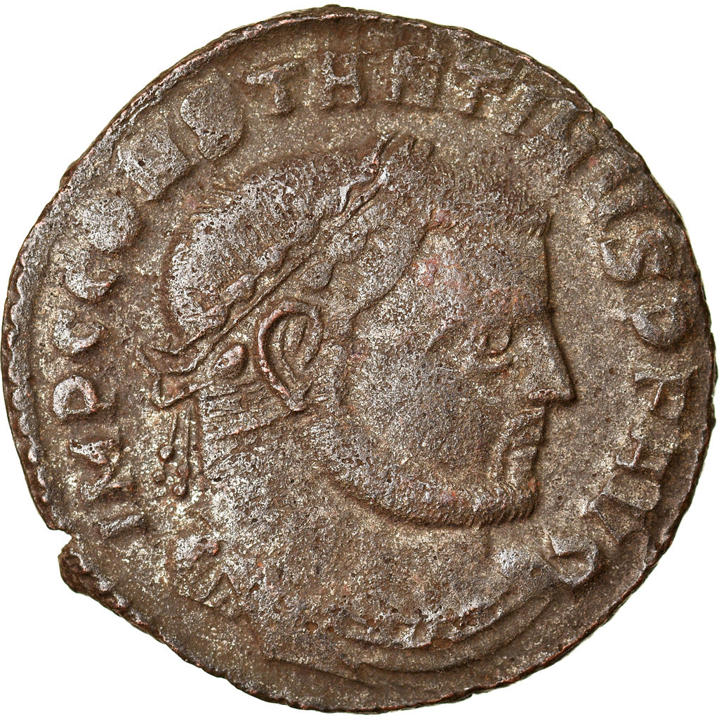 Moneta, Constantine I, Follis, 312-313, Thessalonica, EF(40-45), Bronze, RIC:61b