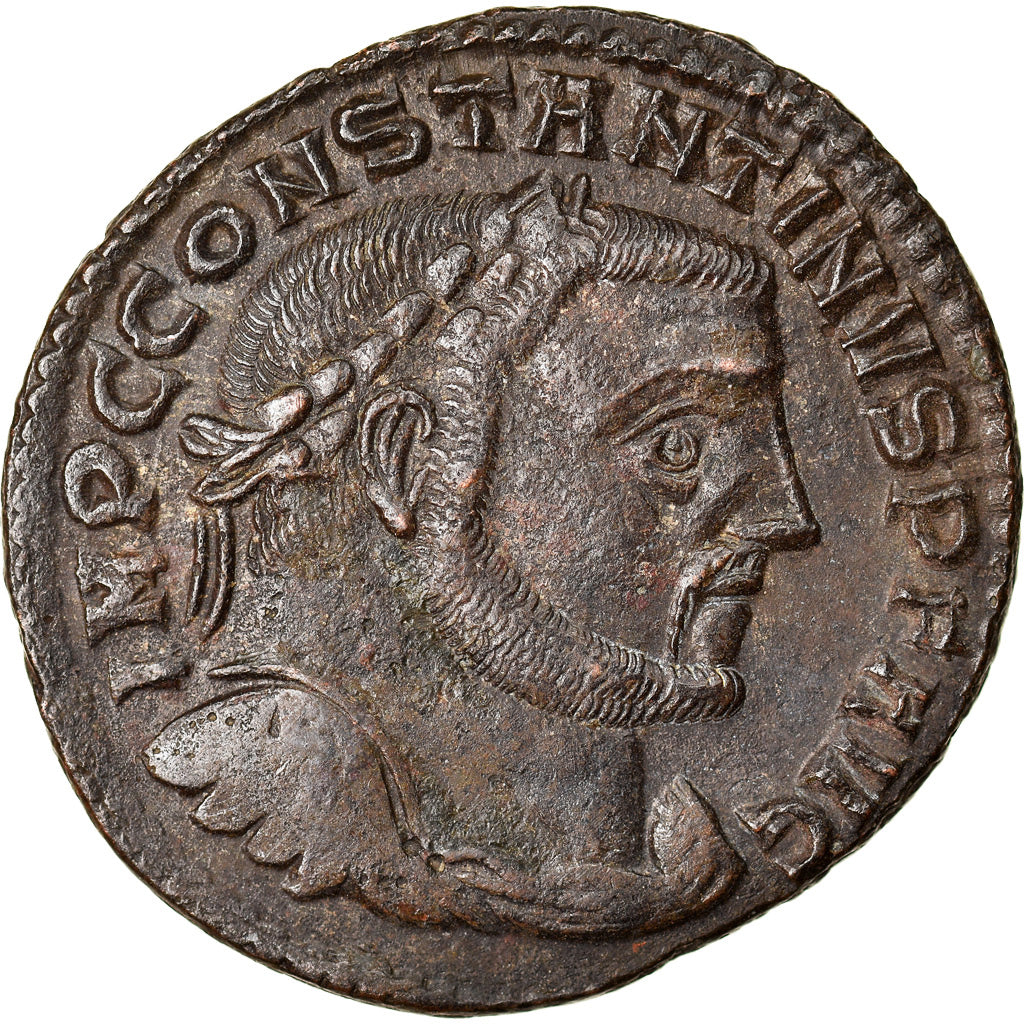 Münze, Constantine I, Follis, 312-313, Thessalonica, SS+, Bronze, RIC:61b
