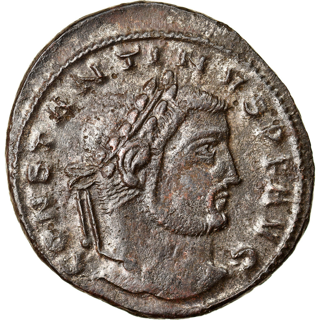 Moeda, Constantine I, Follis, 312, Thessalonica, AU(50-53), Bronze, RIC:50b