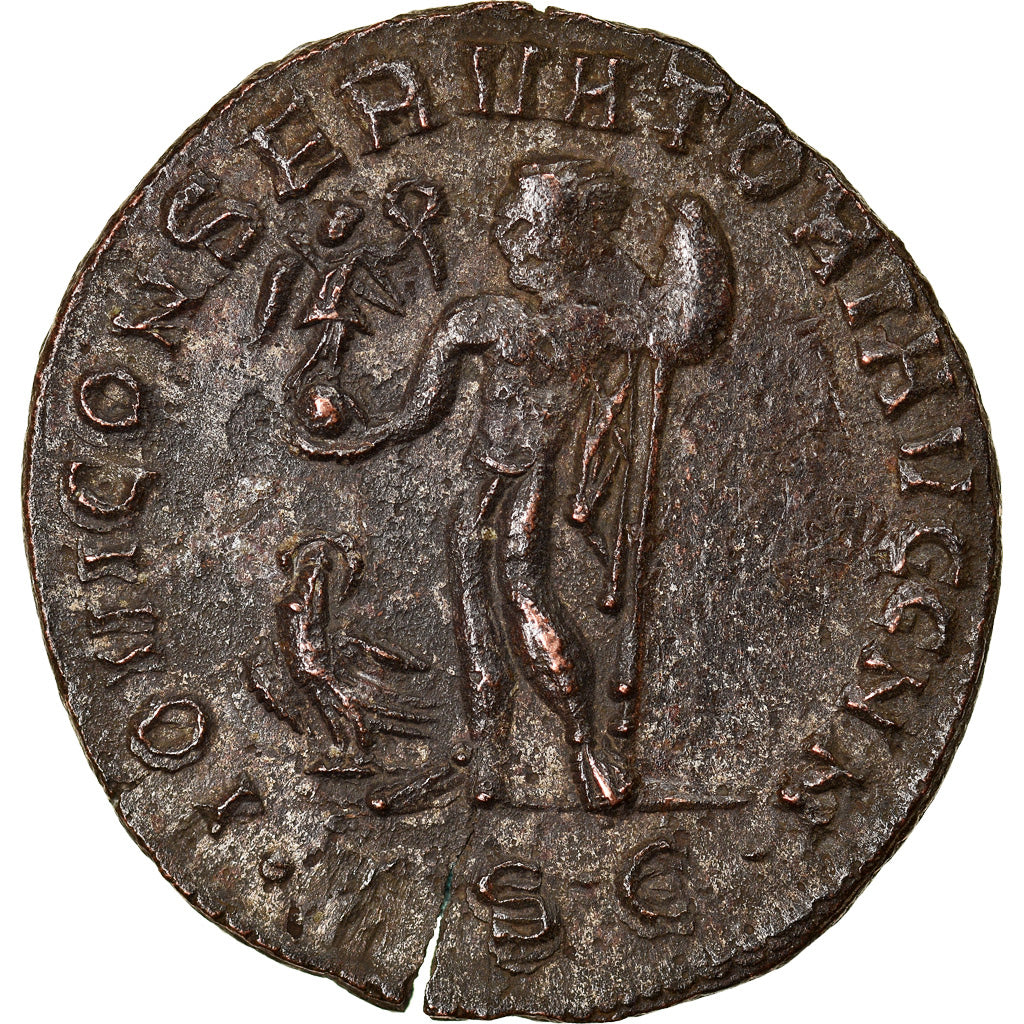 Moneta, Constantine I, Follis, 312-313, Thessalonica, BB+, Bronzo, RIC:61b