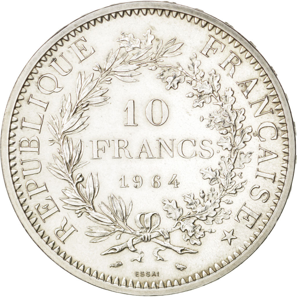 FRANCE, 10 Francs, 1964, KM #E111, MS(63), Silver, Gadoury #813, 25.07
