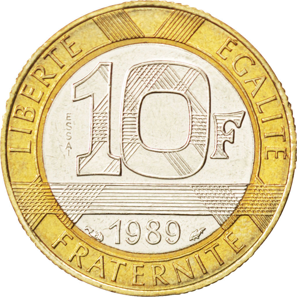FRANCE, 10 Francs, 1989, KM #E144, MS(63), Bi-Metallic, Gadoury #828, 6.51