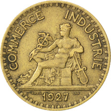 Coin, France, Chambre de commerce, 2 Francs, 1927, EF(40-45), Aluminum-Bronze